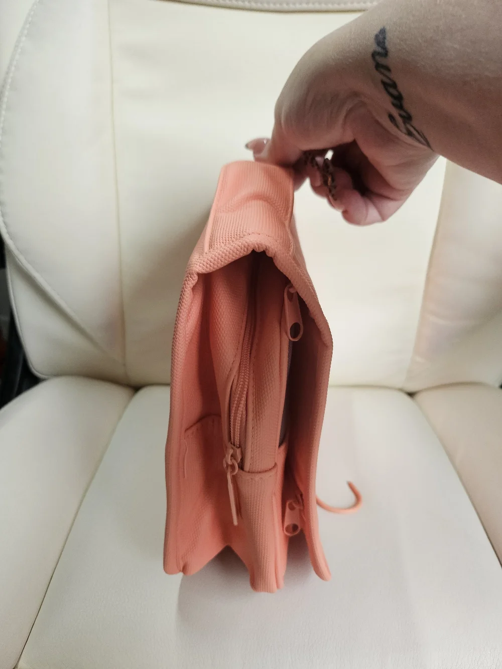 Lancome Coral Pink Hanging Cosmetic Bag